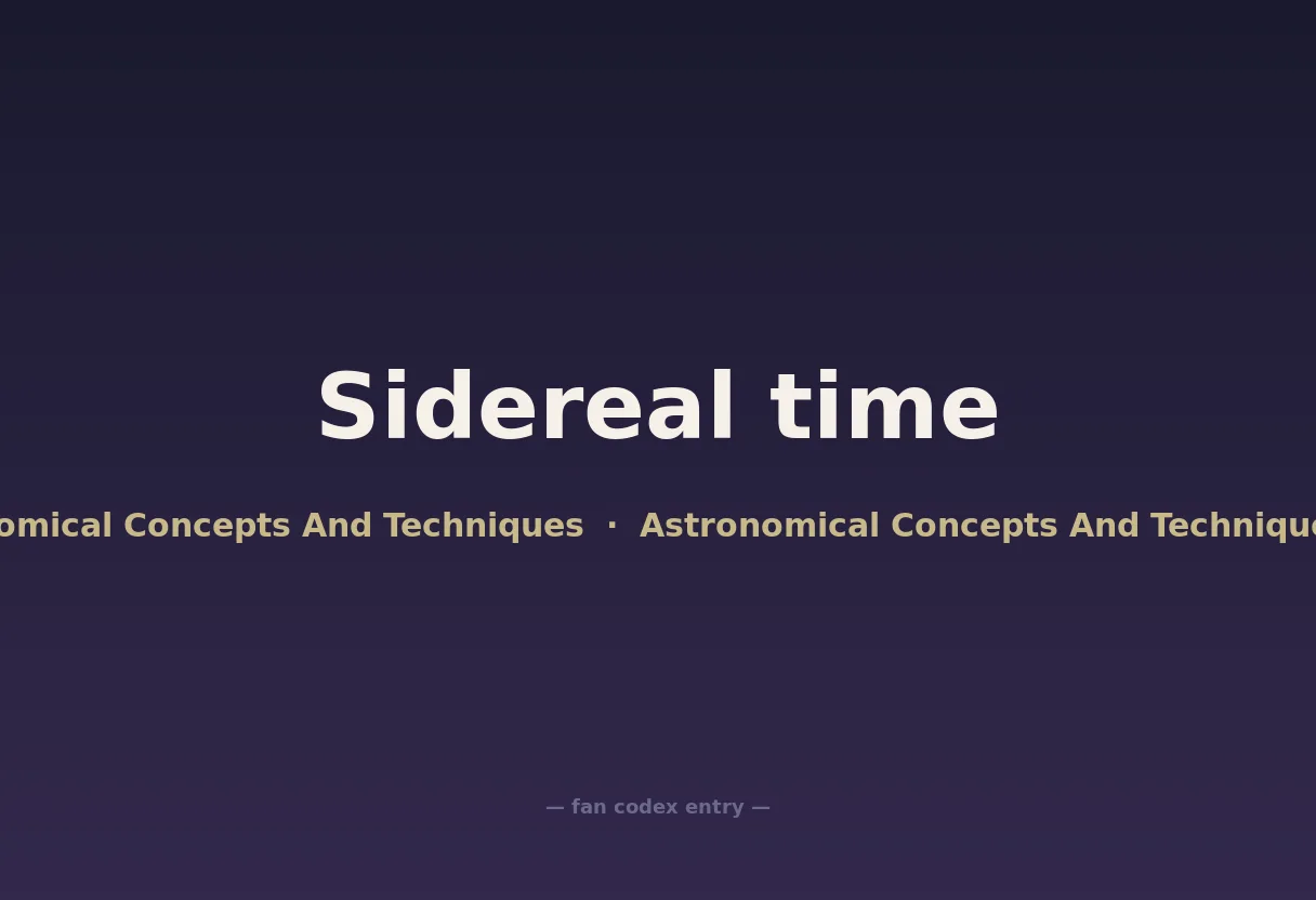 Sidereal time