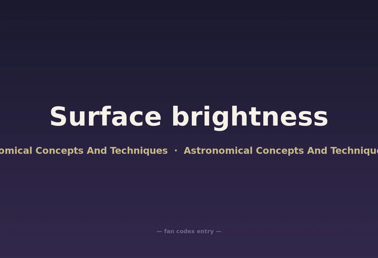 Surface brightness