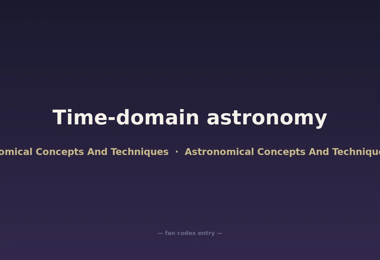 Time-domain astronomy