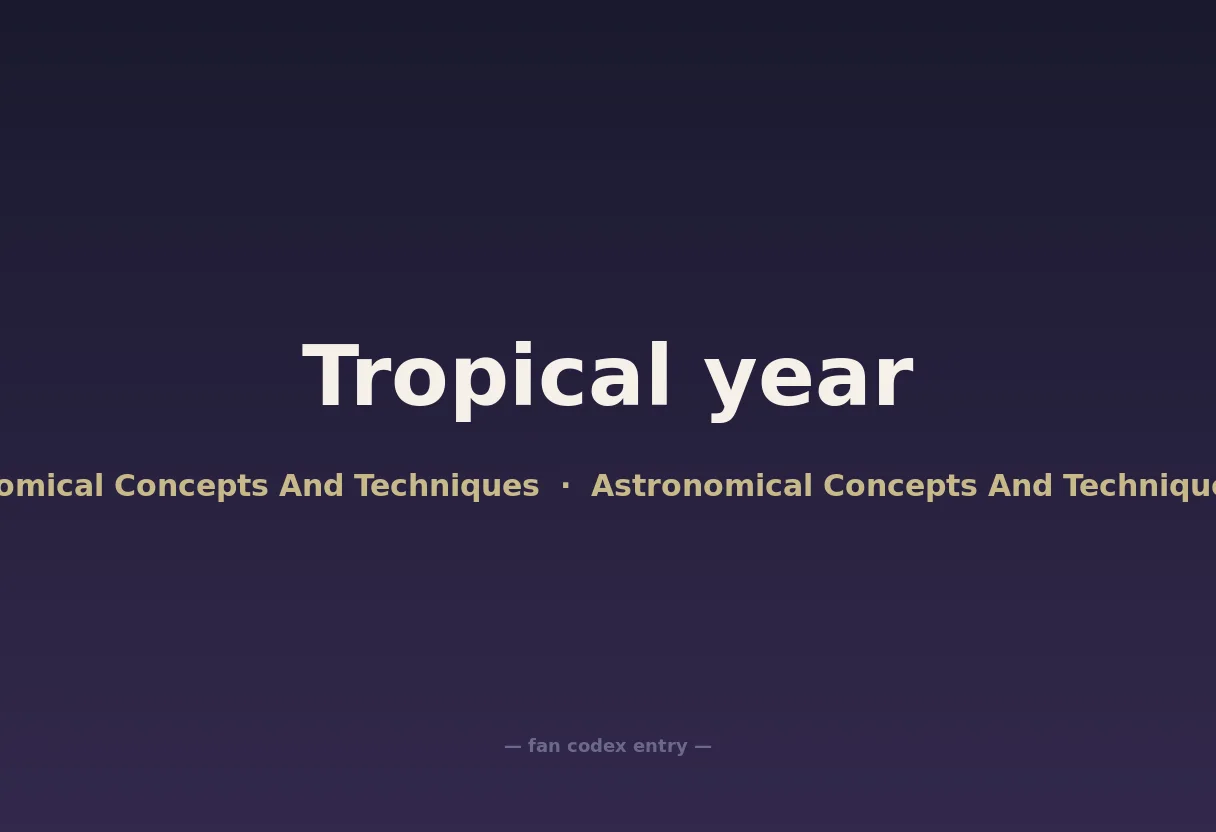 Tropical year